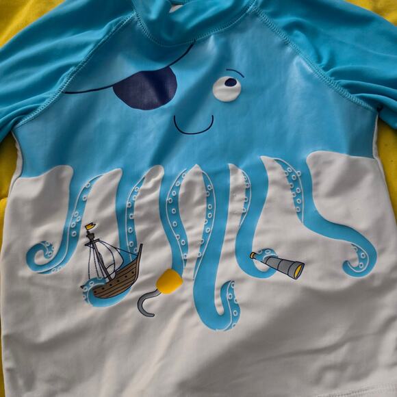 Just one You by Carter's Pirate Octopus Rash Guard size 2T Flawed Summer Swim - Picture 4 of 9